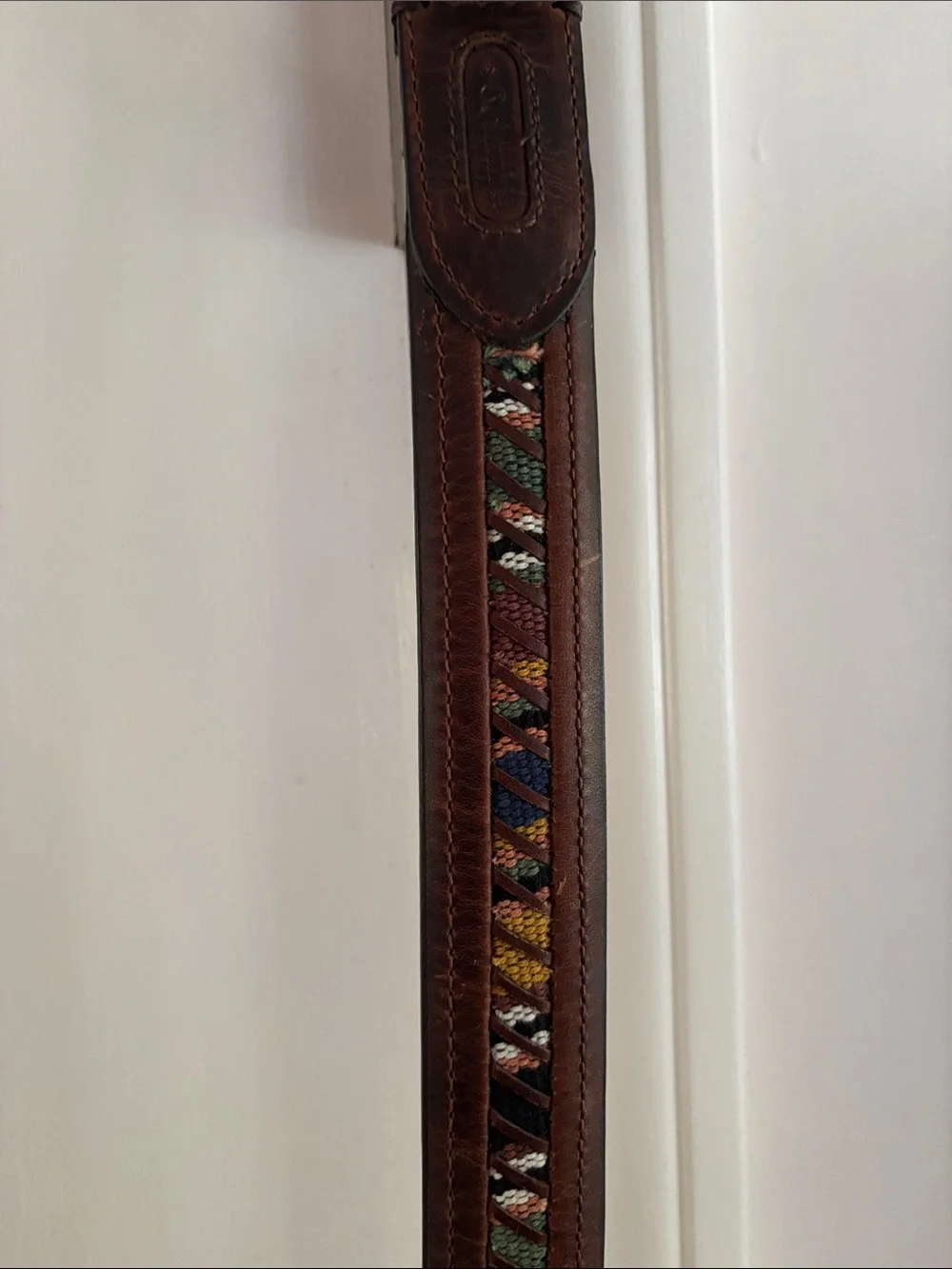 Columbia Sportswear Company Brown Decorative Leather Belt Sz 38/95